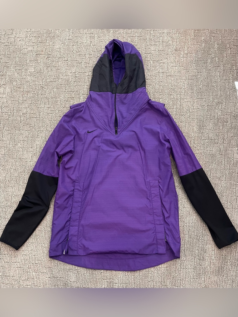 Nike Purple and Black Hooded Pullover